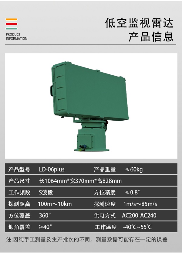 低空監(jiān)視雷達(dá)LD-06plus型裝備設(shè)備(圖2)