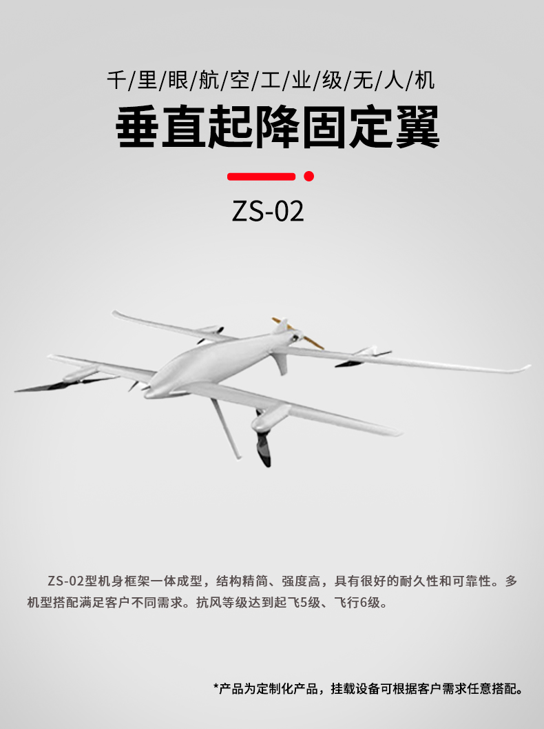 垂直起降固定翼無人機 ZS-02型(圖1)